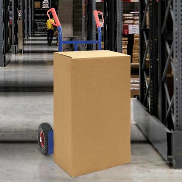 vidaXL Uittrekbare Handwagen Blauw en Rood 57 x 46 x 113 cm, Verzenden, Nieuw