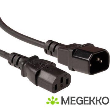 ACT Netsnoer LSZH C13 - C14 zwart 1,8 m, Verzenden, Nieuw