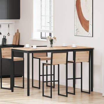 vidaXL Bartafel 180 x 90 x 105 cm Massief grenenhout Naturel, Huis en Inrichting, Tafels | Eettafels, Verzenden, Nieuw