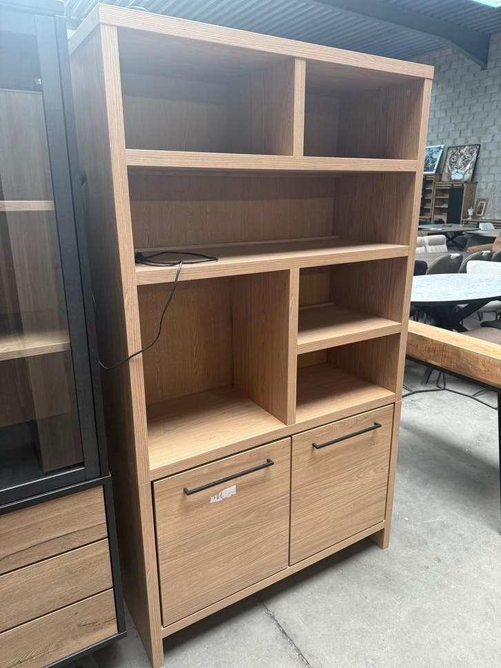Savannah buffetkast, kleur blonde oak, Huis en Inrichting, Kasten | Buffetkasten, Nieuw, Overige houtsoorten, Metaal