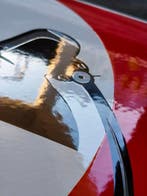 Bauhaus - enamel sign BAUHAUS Lampe rot Emailschild Emaille, Antiquités & Art