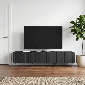 vidaXL TV Kast met lade Zwart 147 x 34,5 x 32 cm Bewerkt, Verzenden