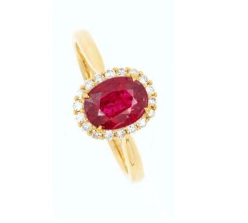 Zonder minimumprijs - Ring - 14 karaat Geel goud - 1.46ct., Nieuw