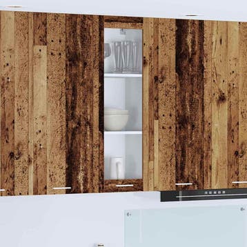 vidaXL Hangkast met opslag Oudhout 40 x 31 x 100 cm Bewerkt, Verzenden, Nieuw