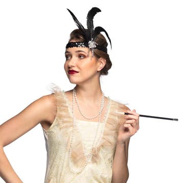 Kostuum Set Flapper 3 delig, Verzenden