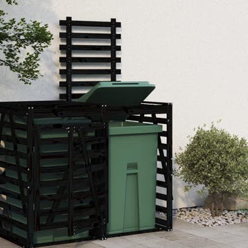 vidaXL Containerberging verlengstuk massief grenenhout zwart, Doe-het-zelf en Bouw, Verzenden