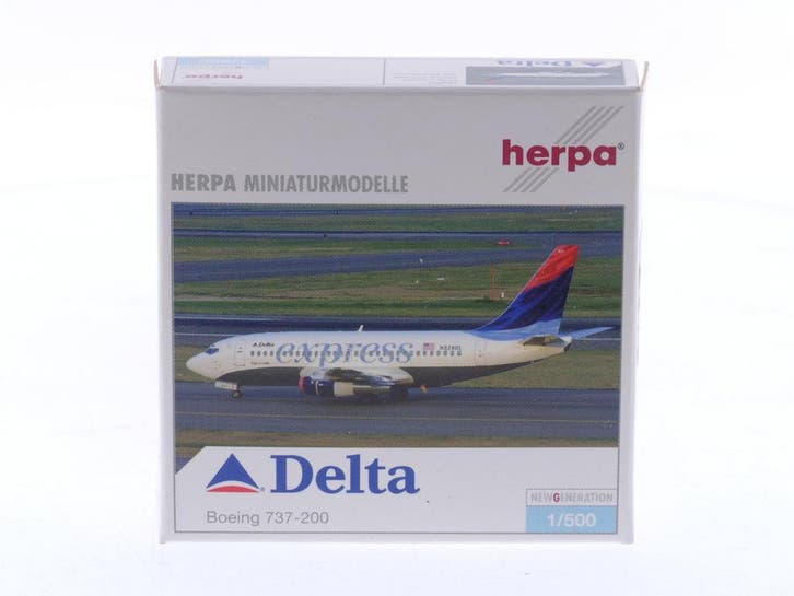 Schaal 1:500 Herpa 505857 Boeing 737-200 Delta Express Re..., Hobby & Loisirs créatifs, Modélisme | Avions & Hélicoptères, Enlèvement ou Envoi