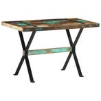 vidaXL Eettafel 120x60x76 cm massief gerecycled hout, Verzenden