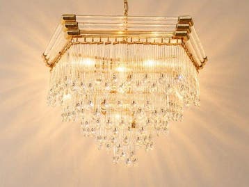 Lampe à suspendre - Lampe exclusive en cascade de prismes,