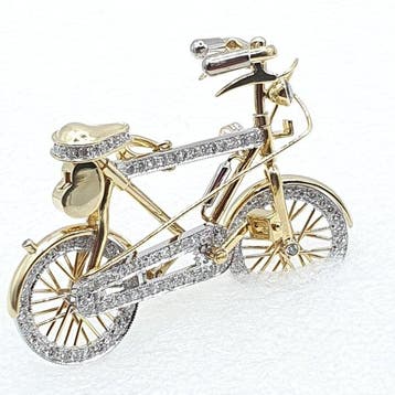 Pendentif - 18 carats Or jaune - 1.66ct. tw. Diamant