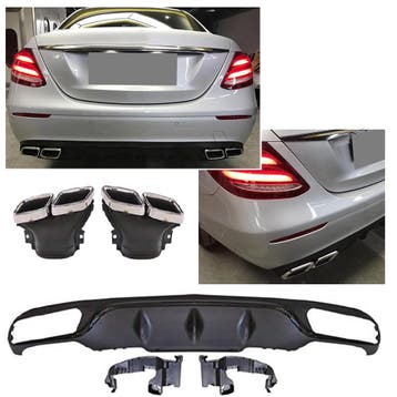 Geschikt voor Mercedes W213 E-Klasse pre-facelift diffuser +, Verzenden, Nieuw