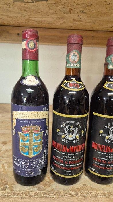 1975 x2 Il Poggione, 1975 Barbi & 1975 La Chiesa Di S., Verzamelen, Wijnen