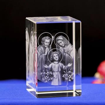 Jezus Maria Josef - Glazen Christus - Katholieke Kerk Beeldj, Verzamelen, Verzenden, Nieuw