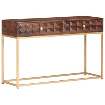 vidaXL Consoletafel 122x36x75 cm Massief mangohout, Huis en Inrichting, Verzenden, Nieuw