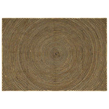 vidaXL Gebied Tapijt Zwart 200 x 290 cm Jute, Maison & Meubles, Ameublement | Tapis & Moquettes, Verzenden