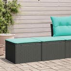 vidaXL 2-delige Loungeset met kussens poly rattan acacia, Verzenden, Nieuw, Loungeset