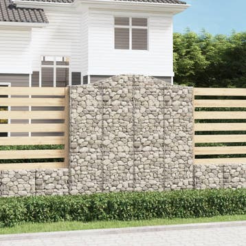 vidaXL Schanskorf gewelfd 200x30x200/220 cm gegalvaniseerd, Verzenden