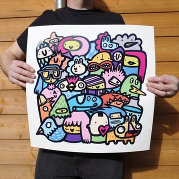 Kev Munday - My Bubble - Textured Giclee Print - No Reserve