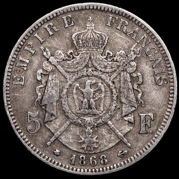 France. Napoléon III. 5 Francs 1868 - (Sans prix de réserve)