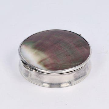 Snuifdoos - Parelmoer - Doos - .925 zilver, Antiek en Kunst