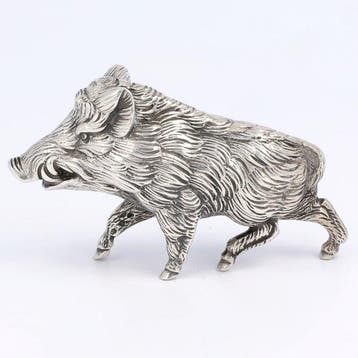 J. Gelderblom - Wild Zwijn - Figurine - Argent 835