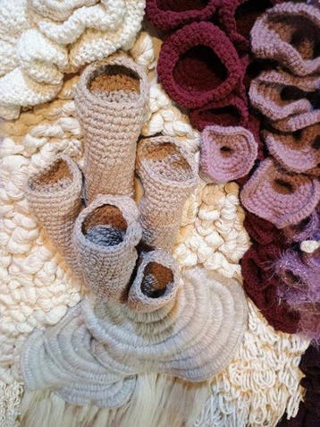 Aura Maris Art - Organic Coral Reef - Large 3D Fiber Art, Antiek en Kunst