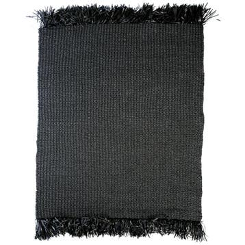 Bazar Bizar Tapijt Fringed - Zwart - 200x300 - Kleed -, Verzenden
