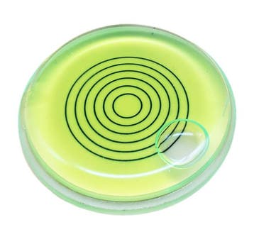 Ronde waterpas 66x11 mm groen, met lijnen, Verzenden