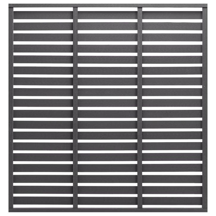vidaXL Schuttingpaneel 180x180 cm HKC grijs, Jardin & Terrasse, Clôtures de jardin, Envoi