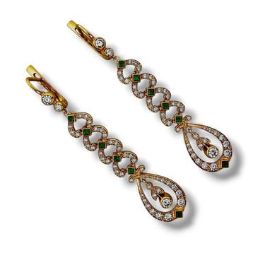 Oorbellen - 14 karaat Geel goud, Roségoud, Exclusieve 56K