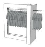 *TIP*  Glossy middenunit kledingrek R-PR-007, Ophalen of Verzenden