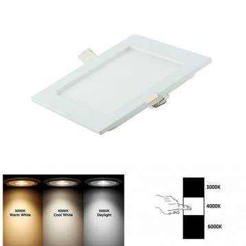 LED inbouw downlight vierkant 18W 220x220mm CCT 3, Verzenden, Nieuw, Overige materialen
