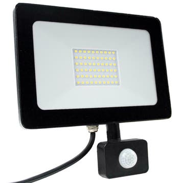 LED Floodlight - Bouwlamp 50W met sensor - Netstroom, Verzenden, Nieuw, 50 tot 200 watt, Lamp met armatuur