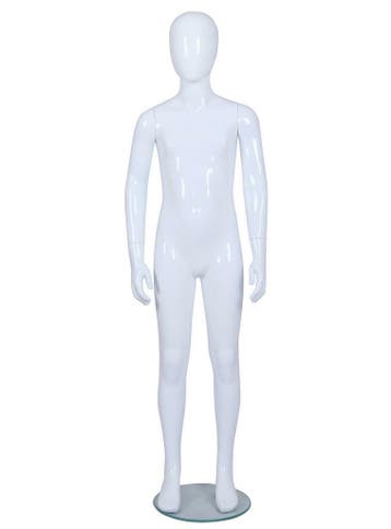 *TIP*  Faceless etalagepop kind glossy wit 10-11 jaar mt 14, Ophalen of Verzenden