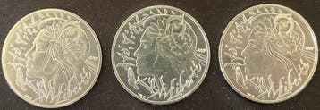 Frankrijk. 20 Euro 2017 Marianne (3 coins) (Zonder