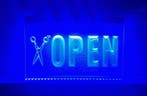Kapper barber OPEN neon bord lamp LED verlichting lichtbak, Maison & Meubles, Verzenden