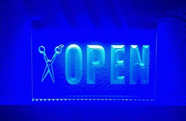 Kapper barber OPEN neon bord lamp LED verlichting lichtbak, Maison & Meubles, Lampes | Autre, Envoi