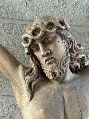 sculptuur, Christus 18e eeuw Tirol - 96 cm - Lindehout -