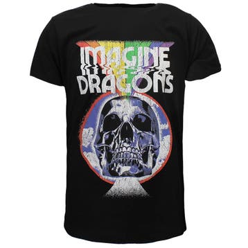 Imagine Dragons Rainbow Skull Burst T-Shirt, Nieuw