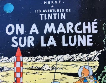 Tintin - On a Marché sur la Lune Pop Hop - 1 Album - Herdruk