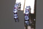 aquamarijn Oorbellen - Hoogte: 22 mm - Breedte: 4.6 mm- 3.4, Verzamelen