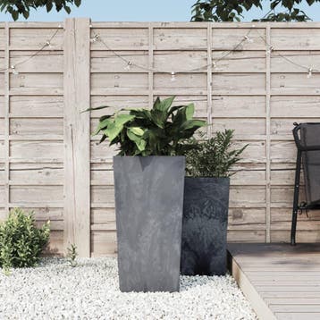 vidaXL Plantenbak met uitneembare bak beton-look 21/49 L PP, Tuin en Terras, Verzenden, Nieuw