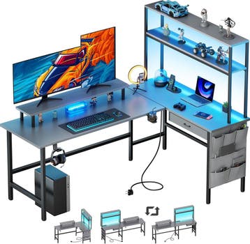 Gaming bureau - Gaming desk - Gaming tafel - 170x100 cm - Gr, Verzenden, Nieuw