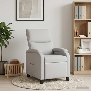 vidaXL Recliner Wolkgrijs Stof, Maison & Meubles, Verzenden
