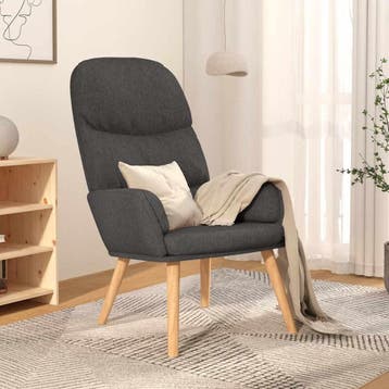 vidaXL Relaxstoel stof donkergrijs, Verzenden, Nieuw