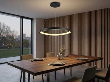 Veiling - Hanglamp Zwart 62cm 50W LED CCT 3 Kleur & 3 Stappe