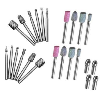 Set van 24 stuks micro (dremel/proxxon) frezen en slijpsten, Doe-het-zelf en Bouw, Verzenden, Nieuw