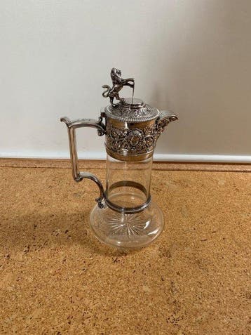 Elkington & Co. - Carafe - Plaqué(e) argent, Cristal