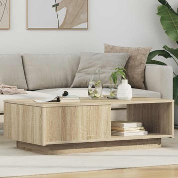 vidaXL Salontafel Sonoma Eik 95 x 55 x 31 cm Bewerkt hout, Verzenden