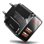 DrPhone HALOXI - 18W Thuislader - 2x USB 3.0 Qualcom 3.0, Telecommunicatie, Mobiele telefoons | Telefoon-opladers, Verzenden, Nieuw